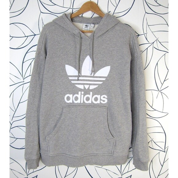 adidas Tops - Adidas Originals Trefoil Heather Grey Hoodie FM3304 Women's Size L